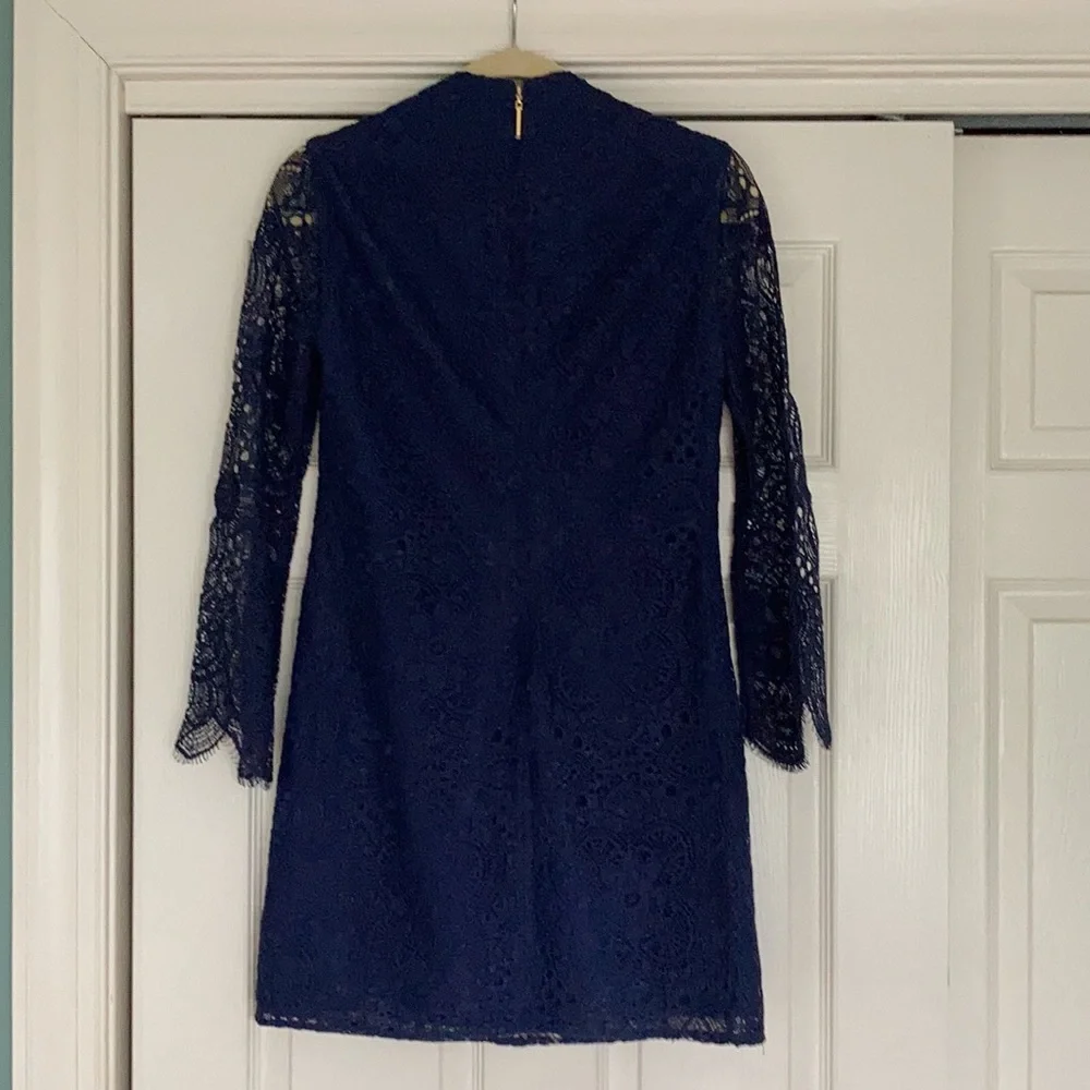 NWT Lilly Pulitzer Felicity Navy Sunburst Lace Dress Size 0 Gorgeous!!! - Picture 7 of 12